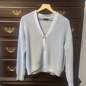 Quince Sky Blue Women's Cardigan Sweater, Small